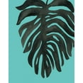 thumbnail image 2 of Wild Apple Portfolio 26x31 White Modern Wood Framed Museum Art Print Titled - Tropical Palm II BW Turquoise, 2 of 4
