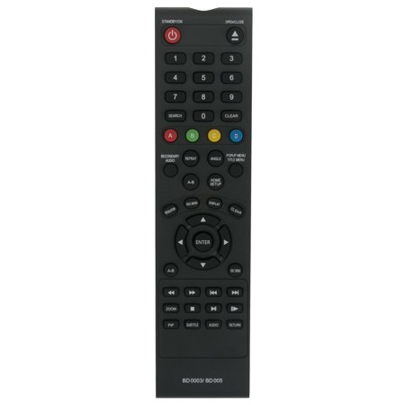 New BD003 BD005 Replace Remote for Insignia Blu-ray Player DX-WBRDVD1 NS-BRDVD3