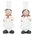 thumbnail image 1 of Chef Statues,Resin Couple Chef Figurine Kitchen Decor Chef Sculptures Modern Innovation, 1 of 8