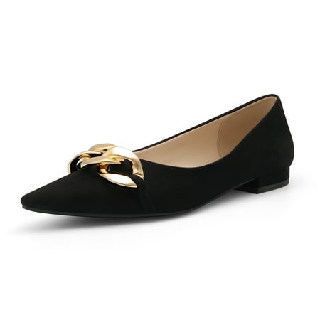 Dream Pairs Women s Flats Comfortable Womens Dressy Ballet Pointed Toe Work Cute Chain Flats Shoes SDFA2211W