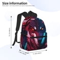 thumbnail image 4 of Picia Cool Wolf Head Large Capacity Backpack Classic Style Backpack Casual Backpack Water-Resistant School Work Travel Outdoor Backpack, 4 of 8