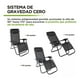 thumbnail image 2 of 2 Silla Camastro Plegable Gravedad 0 Reclinable Exteriores negro, 2 of 9