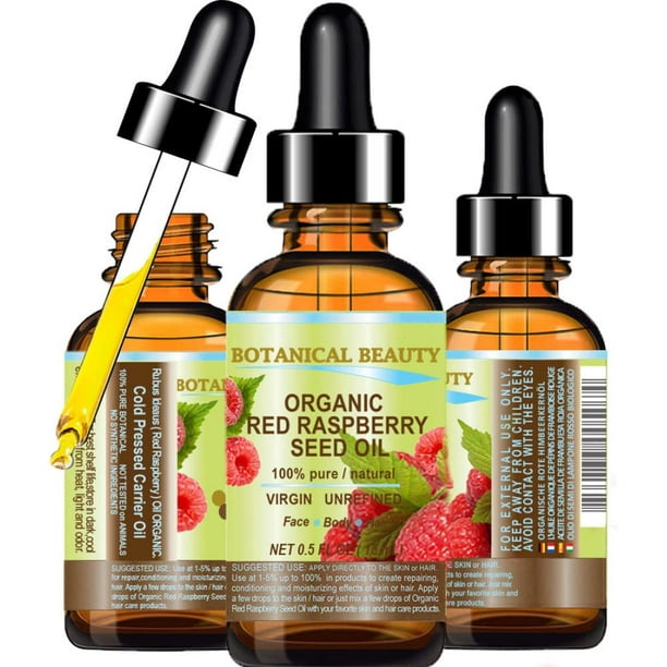 Carrier Oil Aceite orgánico de semillas de frambuesa roja Botanical Beauty