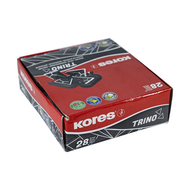 Goma Para Borrar Kores Triangular Color Negro Con 28 Gomas