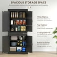 thumbnail image 4 of HOMCOM 71" Freestanding Kitchen Pantry with 4 Doors and Cabinet, Black, 4 of 10