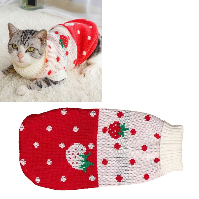 <p>Pet Pullover Clothes, Cat Sweater Stylish Warm High Collar For Party For Wedding</p>