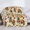thumbnail image 3 of Naloa Autumn Vintage Flannel Fleece Throw Blanket for Bed Couch, Thick Blanket - All Seasons Suitable for Women, Men and Kids-60"x50", 3 of 6