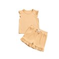 thumbnail image 4 of Cethrio Girls Outfit Sets, 2 Piece Summer Sleeveless Gifts Girls' Clothing Sets Khaki Size 7-8 T, 4 of 5
