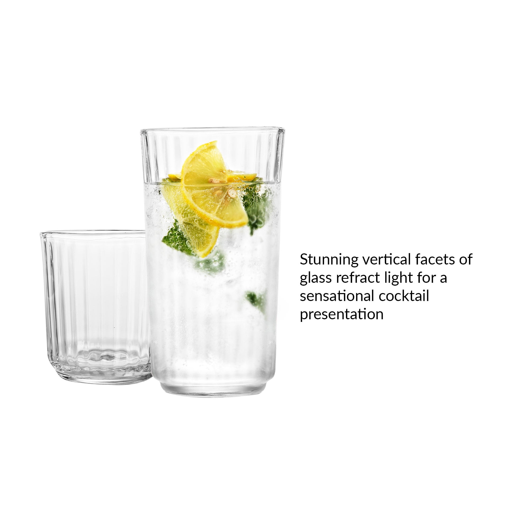 Better Homes & Gardens Panello 12-Piece Clear Drinkware Set
