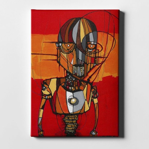 "Segmented Man Orange" by Craig Snodgrass, Giclee Canvas Wall