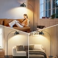 thumbnail image 6 of 71" Arc Floor Lamps for Living Room, Modern Standing Lamp with Adjustable Lamp Head, Tall Lamp with Foot Switch, Arched Reading Light for Bedroom, Office, 9W 3 Color Temperatures Bulb Included, 6 of 7