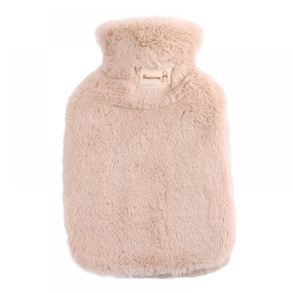 Hot Water Bottle with Fleece Cover Winter Rubber Hot Water Bag for