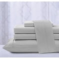 thumbnail image 2 of Kathy Ireland Chevron Embossed Microfiber 4 Piece Sheet Set - 6 Colors - Silver - Queen, 2 of 3