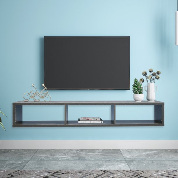 60 inch Floating TV Shelf TV Stand Entertainment Storage Shelf for