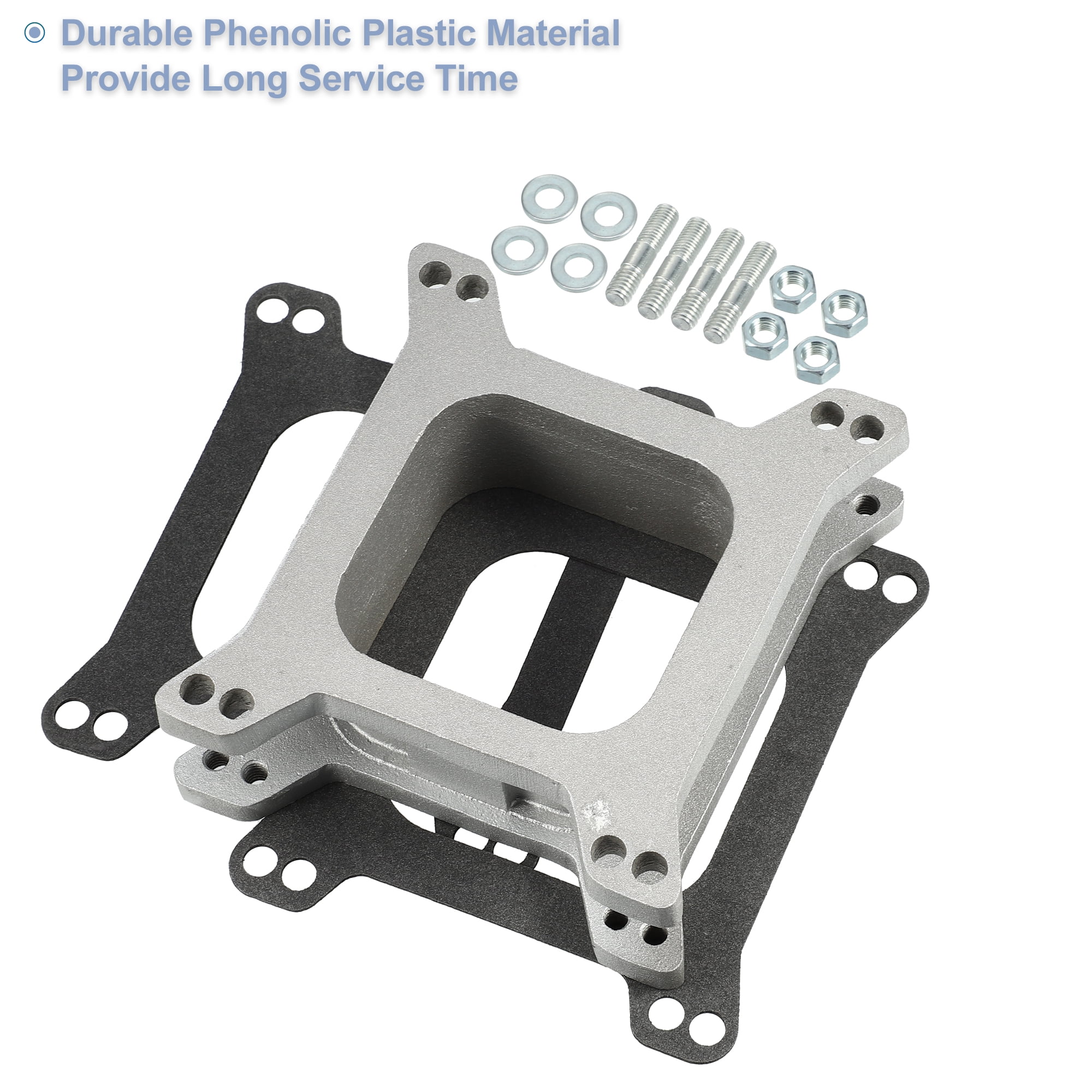 Holley Carb Spacer 1/2 1" Phenolic Carburetor Spacer Kit - Open Port Square Bore For Holley, Edelbrock Tapered Carb Spacer - Foto 10