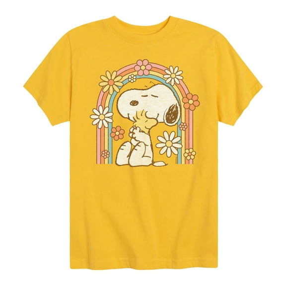 Peanuts - Retro Flower Rainbow - Toddler And Youth Short Sleeve Graphic T-Shirt