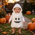 thumbnail image 2 of SPMGOYV Infant Baby Boy Girl Halloween Outfit Ghost Costumes One Piece Hoodie Romper Bodysuit Cute Fall Winter Clothes(Red,3-6 M), 2 of 9