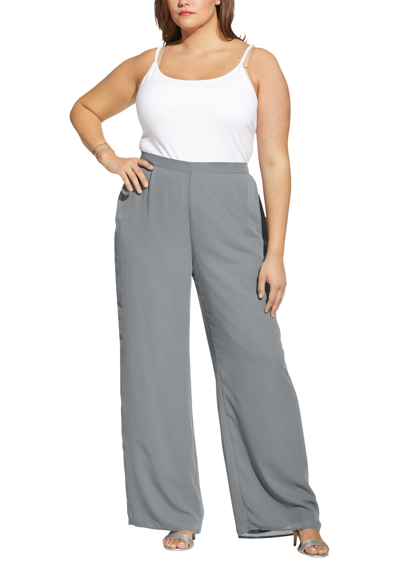 wide leg evening trousers