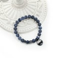 thumbnail image 4 of 8mm Weathered Agate Beads Bracelet, Faith Mustard Seed Charms Black Beaded Bracelets Christian Gifts for Men Y4107-5, 4 of 8