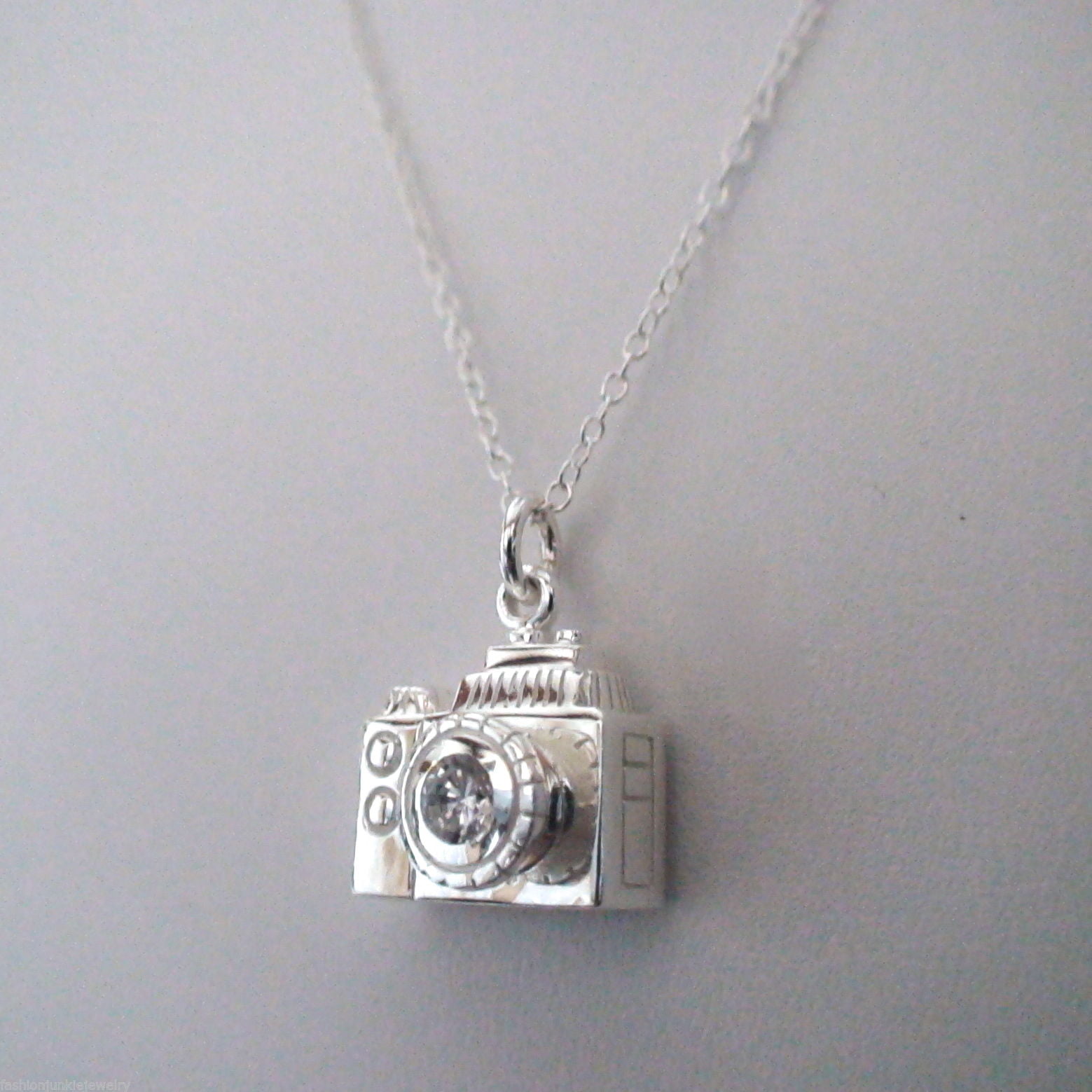 Camera Charm Sterling Silver .925 Opens To Cheese Pendant 