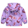 thumbnail image 5 of Wxirdiow Toddler Girl Clothes Toddler Boys Dinosaur Graphic Windproof Spring Jacket Kids Zipper Hooded Raincoat with Pocket Purple Size,3-4 Years, 5 of 9