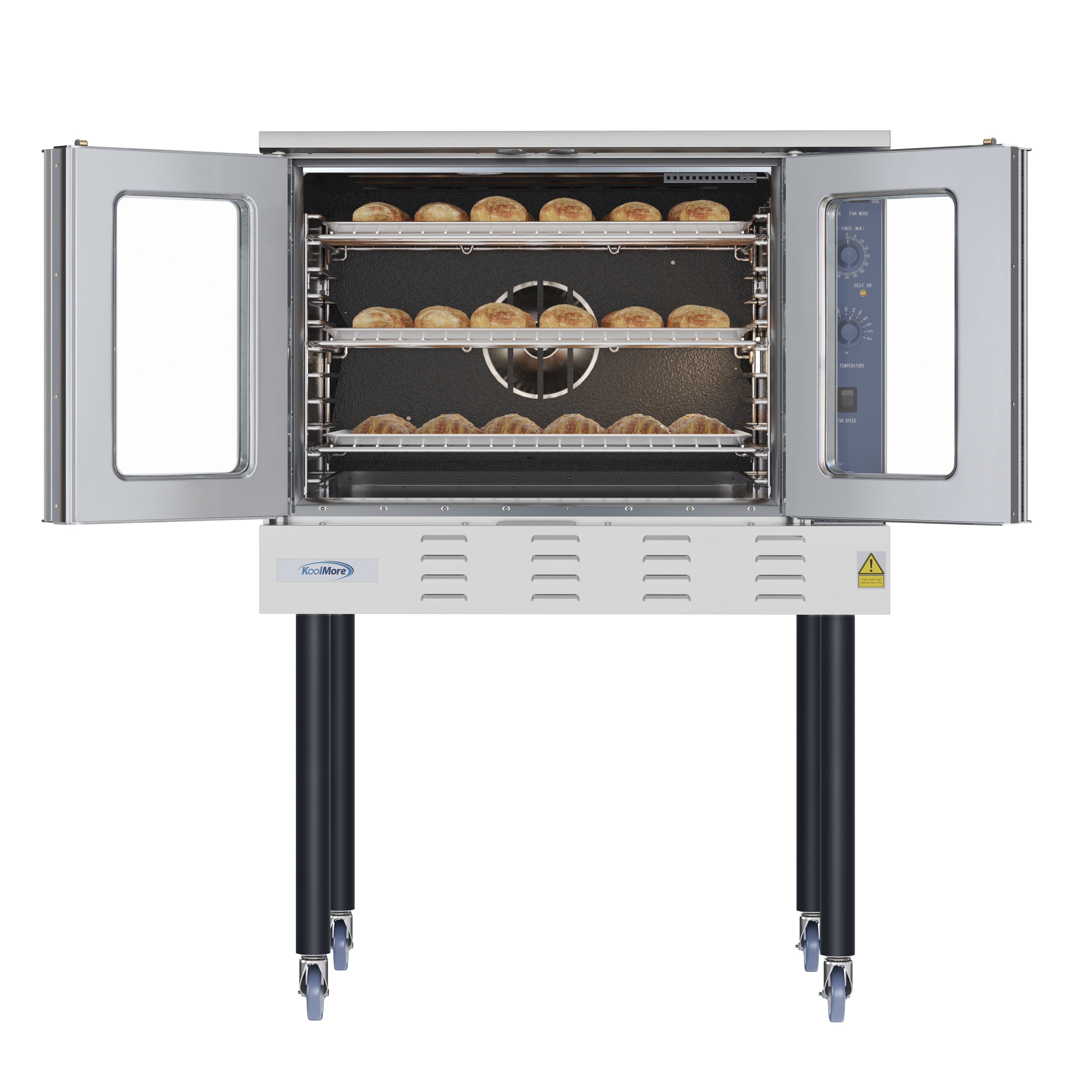38 in. Full Size Single Deck Commercial LP Convection Oven 54,000 BTU with Casters (KM-CCO54-LPC)