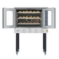 thumbnail image 4 of 38 in. Full Size Single Deck Commercial Natural Gas Convection Oven 54,000 BTU with Casters (KM-CCO54-NGC), 4 of 11