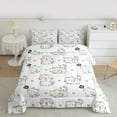 thumbnail image 2 of Manfei Cartoon Cats 3 Pieces Queen Comforter Set for Preppy Children Kids,Kawaii Animal Ultra Soft Bedding Sets,Cute Pets Bedding Comforter Set,Breathable Home Decor,Reversible, 2 of 8