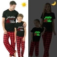 thumbnail image 4 of Pijama familiar a juego de Navidad, luminoso, brillante, con mi tubo, rojo, corto, 4 of 4