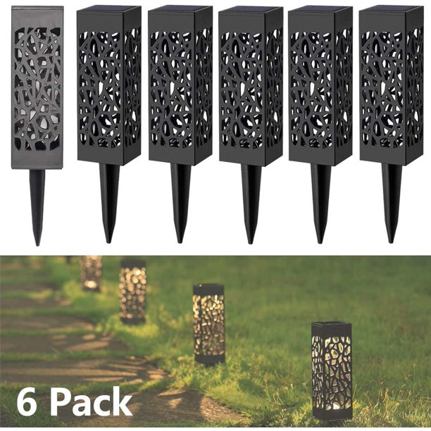 Lampes Exterieure Solaires De Jardin Au Sol, Exterieure Étanche Lumiere Paysage Lampe Jardin Sans Fil Led Décoration Eclairage Solaire Pour Patio Chemins, Pelouse, Automatique On/Off (6 piezas) Zhivalor YQ-2956