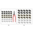 thumbnail image 3 of ROZYARD 30pcs 32mm for Key Fob Hardware with Split Rings Set for DIY Wristlet Clamp Lany, 3 of 15