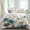 Beige Teal, variant on Teal Tulip Butterfly Set of 4 Bedding Quilt Covers, Turquoise Floral Farmhouse Beige 4-Piece Bed Sheet Set with Extra Soft Bed Sheets Quilt Cover Pillowcase, Queen