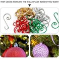thumbnail image 4 of 1 Set Assorted Decorations - The Door Wire Hanger Wreath Holiday Over Hanging Christmas Shape for Decoration Party S-Hooks Front Balls Tree Decor Shaped Xmas Ornament Hangers, 4 of 5