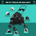 thumbnail image 6 of Dog Cat Stroller – Foldable Pet Stroller with 360° Wheels, Adjustable Canopy & Visible Mesh, Dog Stroller for Medium Dogs 20 lbs, Cup Holder & Storage Basket, 6 of 8