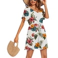 thumbnail image 5 of Ekouaer Women's Cover Up Short Sleeve Beachwear Coverups Loose V-Neck Bikini Beach Tunic Top, 5 of 6