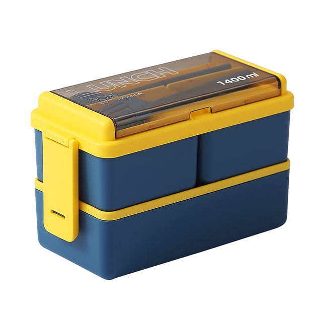 Dsscvnef Double Layer Plastic Lunch Box Can Be Microwaved Office Worker Student Compartment Lunch Box with Lid Portable Adult Lunch Box