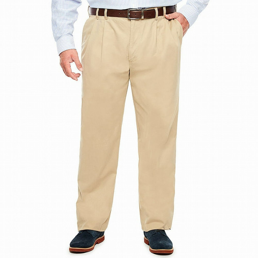 IZOD Mens Pants 48X29 WaistbandFlex NoIron Chinos Stretch 48
