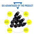 thumbnail image 4 of Juego avanzado de extractores de tornillos, 10 piezas, para tornillos de cabeza hexagonal de alta resistencia de 3,2-10,3 mm dañados por óxido., 4 of 5