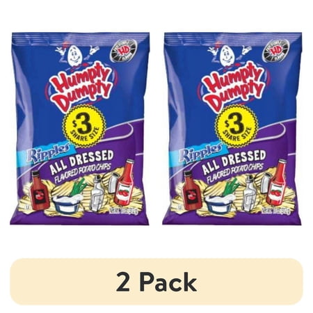 (2 pack) Humpty Dumpty All Dressed Ripples, 11 Oz.
