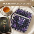 thumbnail image 4 of HELLHERO Purple Floral Winged Cross Bible Organizer Bag, Elastic Polyester Fabric Lightweight Case for Girls Women Daily School Use, 4 of 9