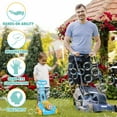thumbnail image 3 of Wisairt Bubble Lawn Mower, Bubble Machine for Toddlers Kids, Outdoor Push Toy Gift for Preschool Boy Girl 3+, Blue & Yellow, 3 of 10