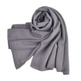thumbnail image 1 of Minnieouse Bufanda de mujer doblada de tamaño largo que se mantiene a la moda y cálida bufanda cálida gruesa grande de Color sólido Accesorios de disfraces gris oscuro, 1 of 6