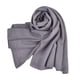 thumbnail image 1 of Qarigey Bufanda clásica y de moda de color liso para mujer para cualquier ocasión R Bufanda de un solo color y plisada Accesorios de disfraces gris oscuro, 1 of 6