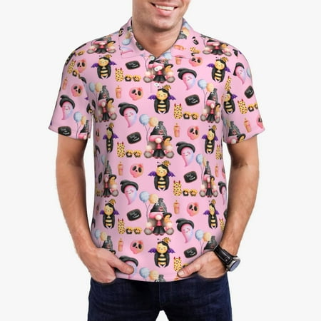 Logiee 2336109497 Print Mens Polo Shirts Mens Golf Polo Shirts Short Sleeve Casual Polo Shirts for Men Summer Fashion Beach Shirts-3X-Large