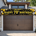 thumbnail image 7 of Glittery Golden Happy 70th Birthday Banner with Balloons Streamers and Stars Background Decoration for Birthday Party Celebrations Photography Props Party Supplies, 7 of 7