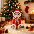 thumbnail image 7 of Christmas Pet Costume for Small Medium Dogs and Cats, Holiday Hoodie Outfit with 3D Print, Adjustable Drawstring, Stretch Fabric Party Dress Up, Multiple Sizes, Easy On and Off, 7 of 7