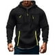 thumbnail image 1 of Dolkfu Sudadera con capucha de 1/4 de cremallera para hombre, sudadera deportiva con múltiples bolsillos, ropa de gimnasio para hombres. M, 1 of 6