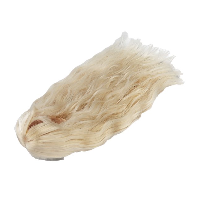 M Buder Peluca para muñeca BJD 1/3 Pelo Largo Ondulado de Alambre de Alta Temperatura Dorado
