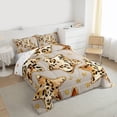 thumbnail image 3 of Homewish Stars Print 2pcs Bedding Comforter Set For Children Teens Adults,Bling Golden Glitter Twin Comforter Sets,Animal Leopard Print Breathable Bedding Set,Super Cozy Room Decor,Reversible, 3 of 8