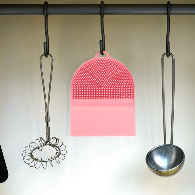 BESTYASH De Cocina Rosa De Silicona Práctico Para Limpiar Ollas Y Utensilios